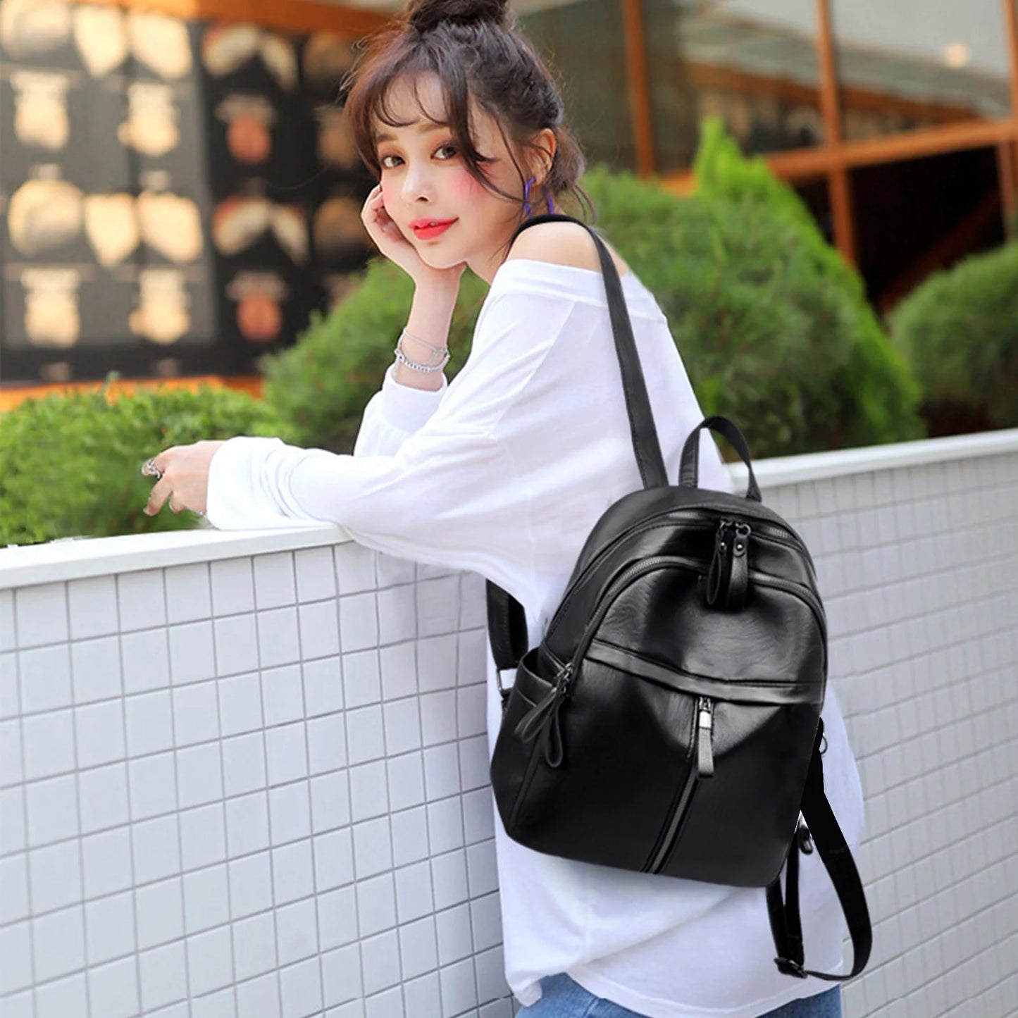 Women'S Fashion Backpack, Backpack Purse for Women, Fashion Leather Handbag, Travel Bag, Satchel Rucksack Ladies Bag,Shoulder Multifunctional Travel Bag