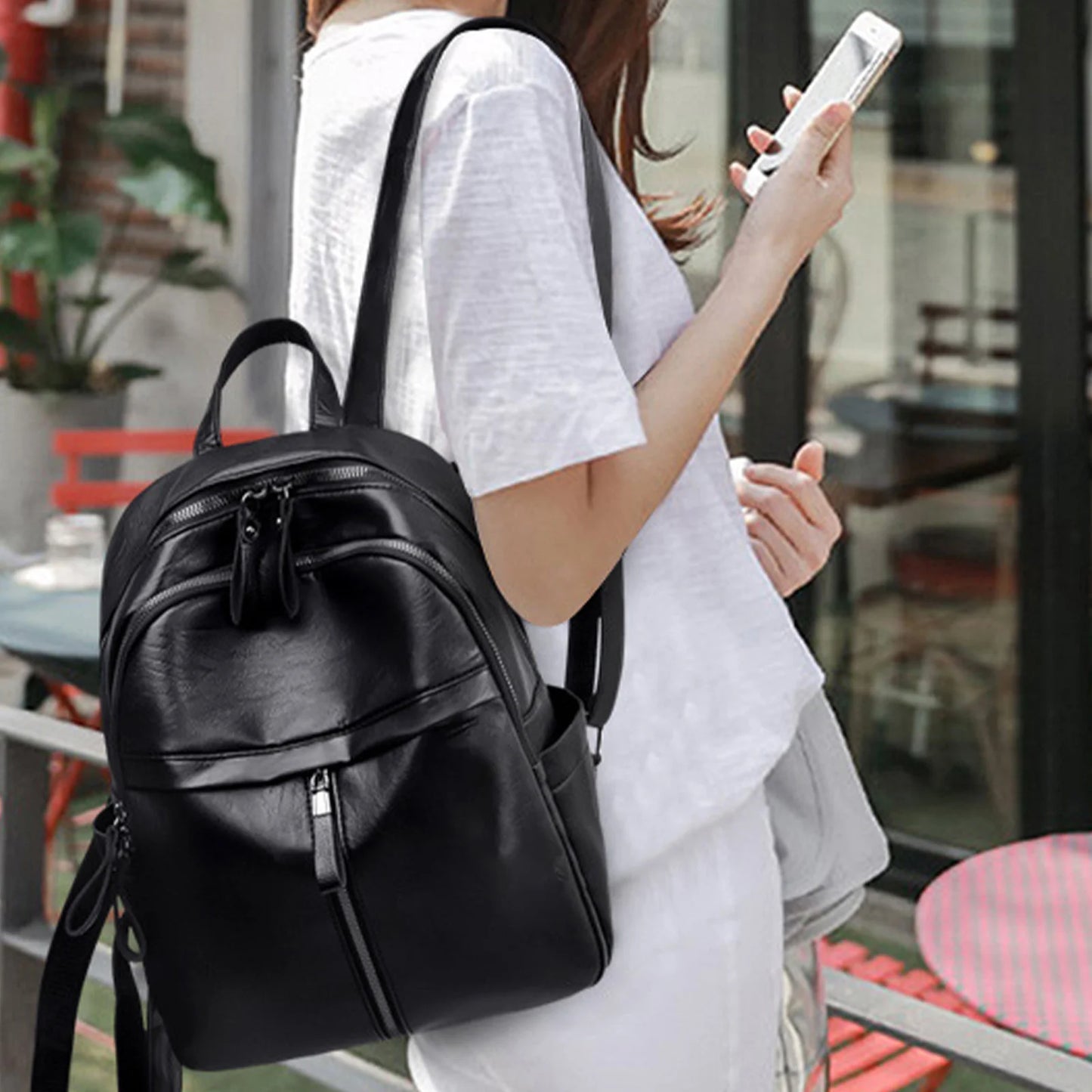 Women'S Fashion Backpack, Backpack Purse for Women, Fashion Leather Handbag, Travel Bag, Satchel Rucksack Ladies Bag,Shoulder Multifunctional Travel Bag