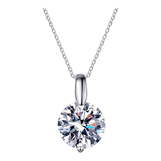 925 Sterling Silver Moissanite Pendant Necklace