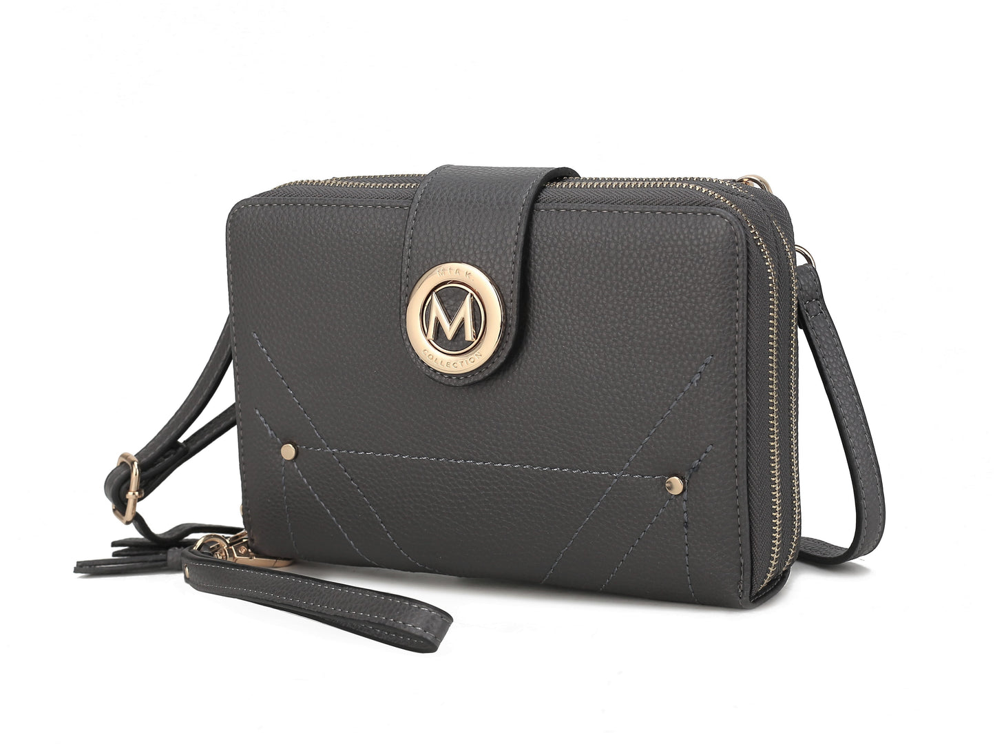 Women’S Cell Phone Purse Handbag, Wristlet Wallet Crossbody Bags by Mia K - Charcoal Gray
