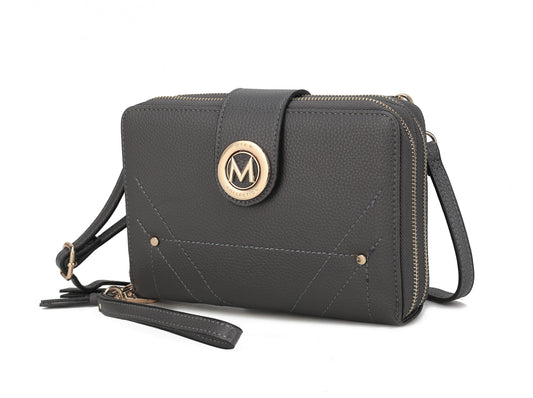 Women’S Cell Phone Purse Handbag, Wristlet Wallet Crossbody Bags by Mia K - Charcoal Gray